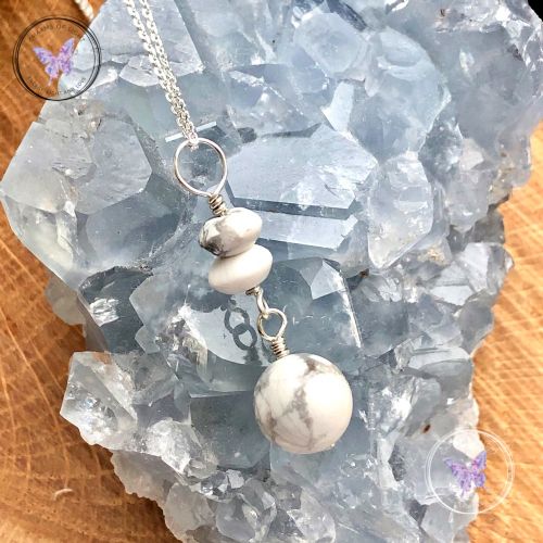 White Howlite Pendant Necklace